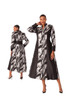Tally Taylor 4821 Women Robe Dress - Black/Silver