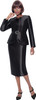 Terramina 7121 3Pc Skirt Suit - Black
