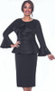 Stellar Looks SL881 2Pc Skirt Suit-Black