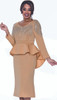 Stellar Looks SL961 2Pc Skirt Suit-Champagne