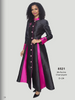 Diana 8521 Women Clergy Robe - Black/Fuchsia