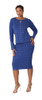 Kayla Knit 5350 2Pc Knit Skirt Suit - Royal