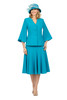 Giovanna 0730 Skirt Suit - Turquoise