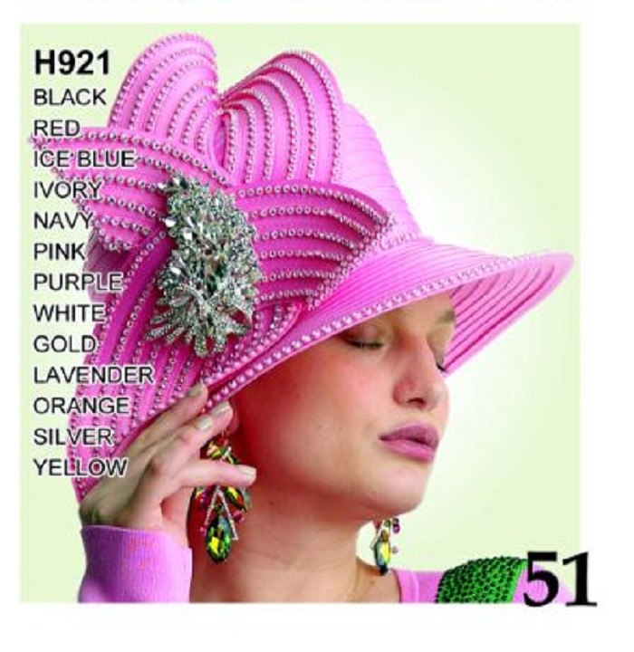 Taylor Pink Elegant Hat Lily and Taylor Hat H356-Hot Pink main image 3