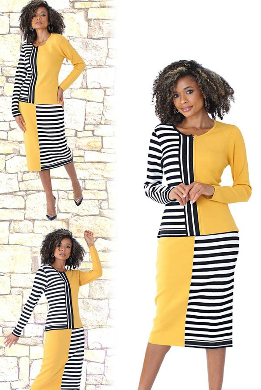 Elegance Fashions  Kayla Knits 5303 2Pc Skirt Suit - Size 14-22