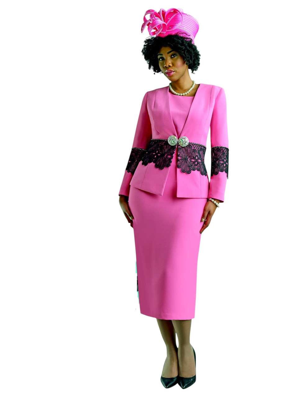 Elegance Fashions | Lily and Taylor 4636 3-Piece Skirt Suit with