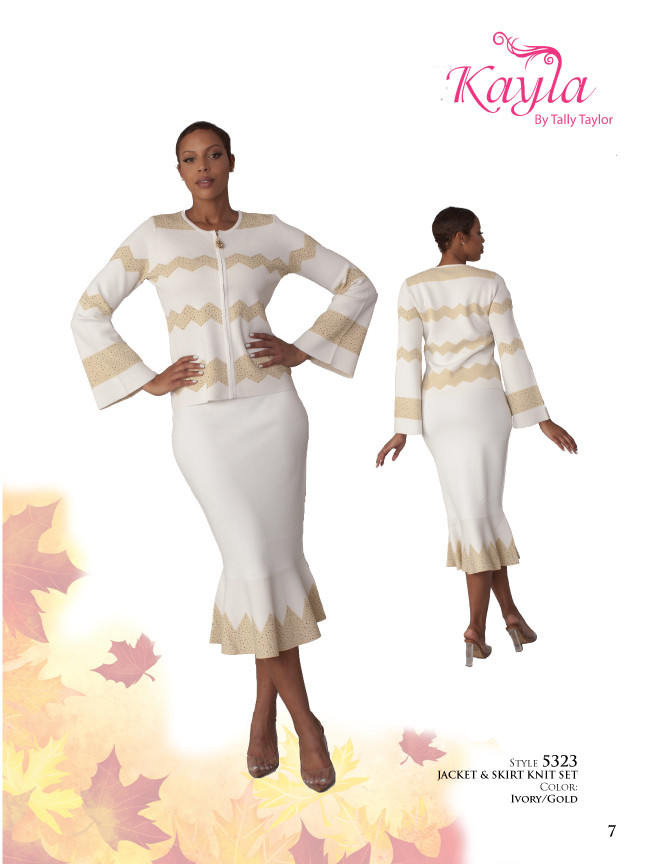 Kayla Knits Designer Church Suit 5323 – Women's Special Occasion Suit