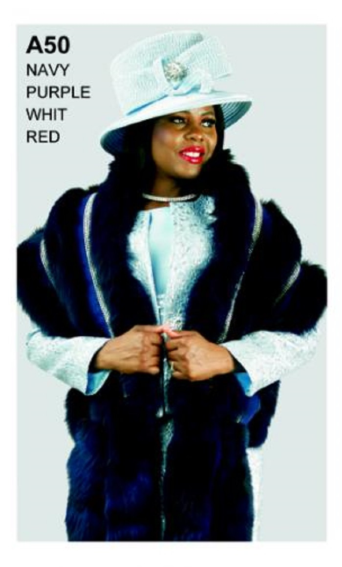 Elegance Fashions | Lily and Taylor A50 Fox Fur Double Tail Shrug