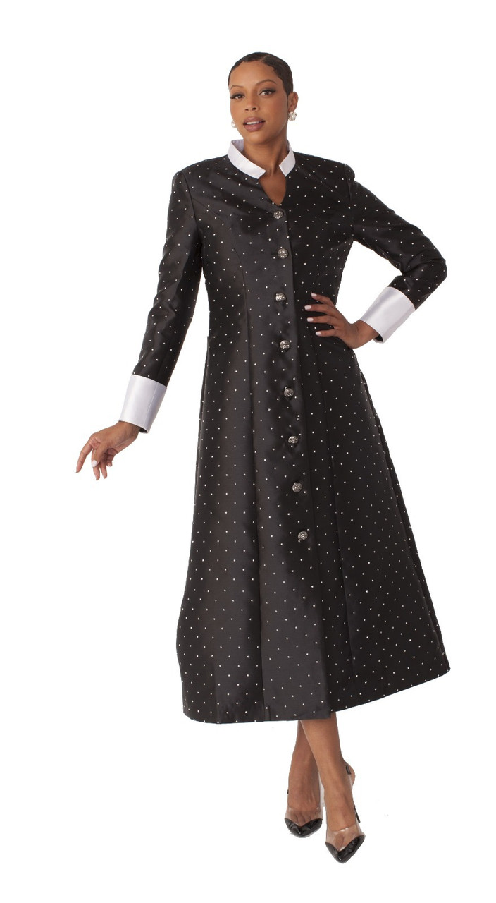 black and silver church dress Donna Vinci Suits & Dresses Designer Church Fashion