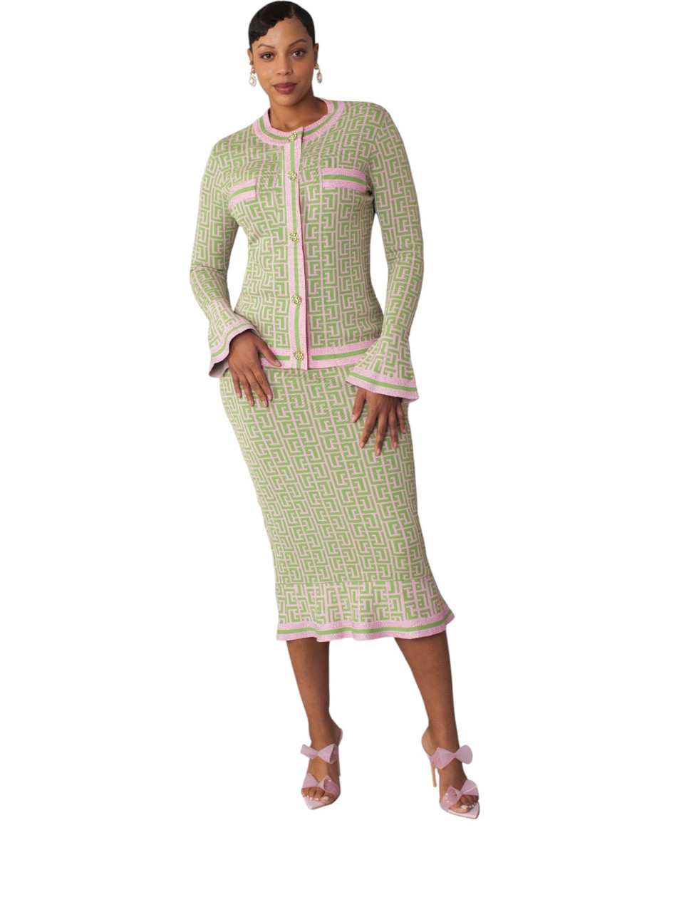 Kayla Knits 5331 2Pc Skirt Suit-OP