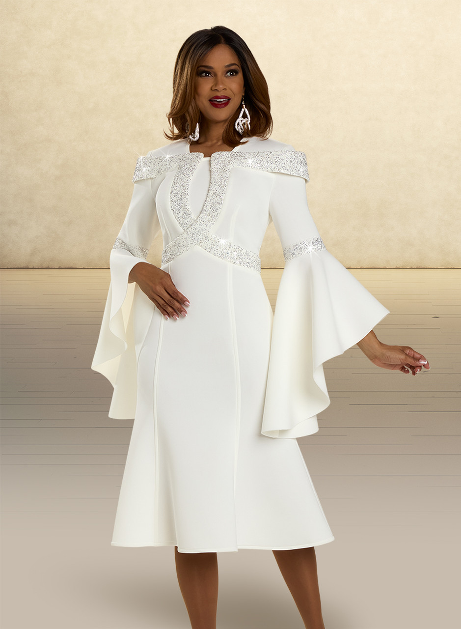 Donna Vinci 12129 Sequins Trimmed Dress -OW