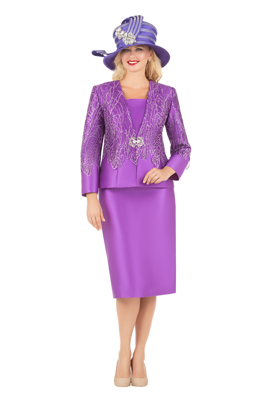 Purple Ladies Formal Skirt Suits Giovanna Women Suits G1194 Elegant Church Suits Special Purple Ladies Formal Skirt Suits Giovanna Women Suits G1194 Elegant Church Suits Special