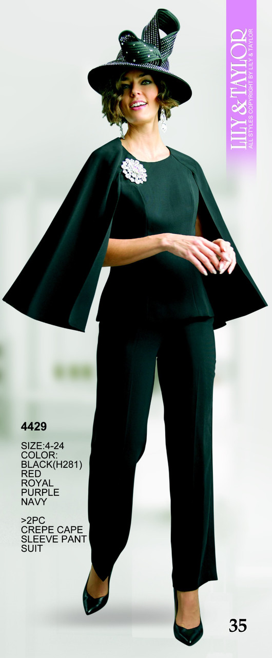 Lily Taylor 4429 2Pc Women Pant Suit