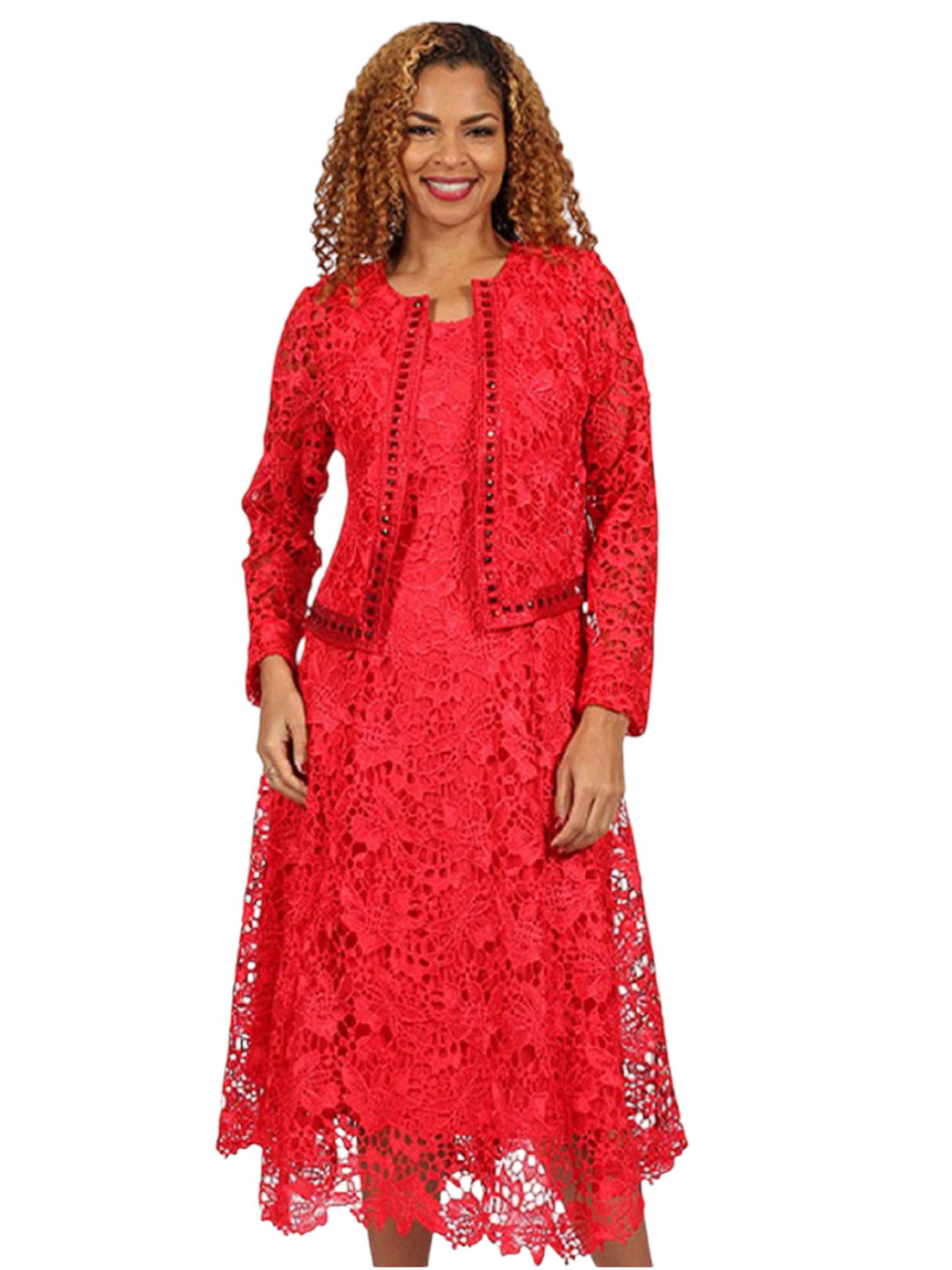 Diana 8190 Designer 2Pc Lace Dress Suit