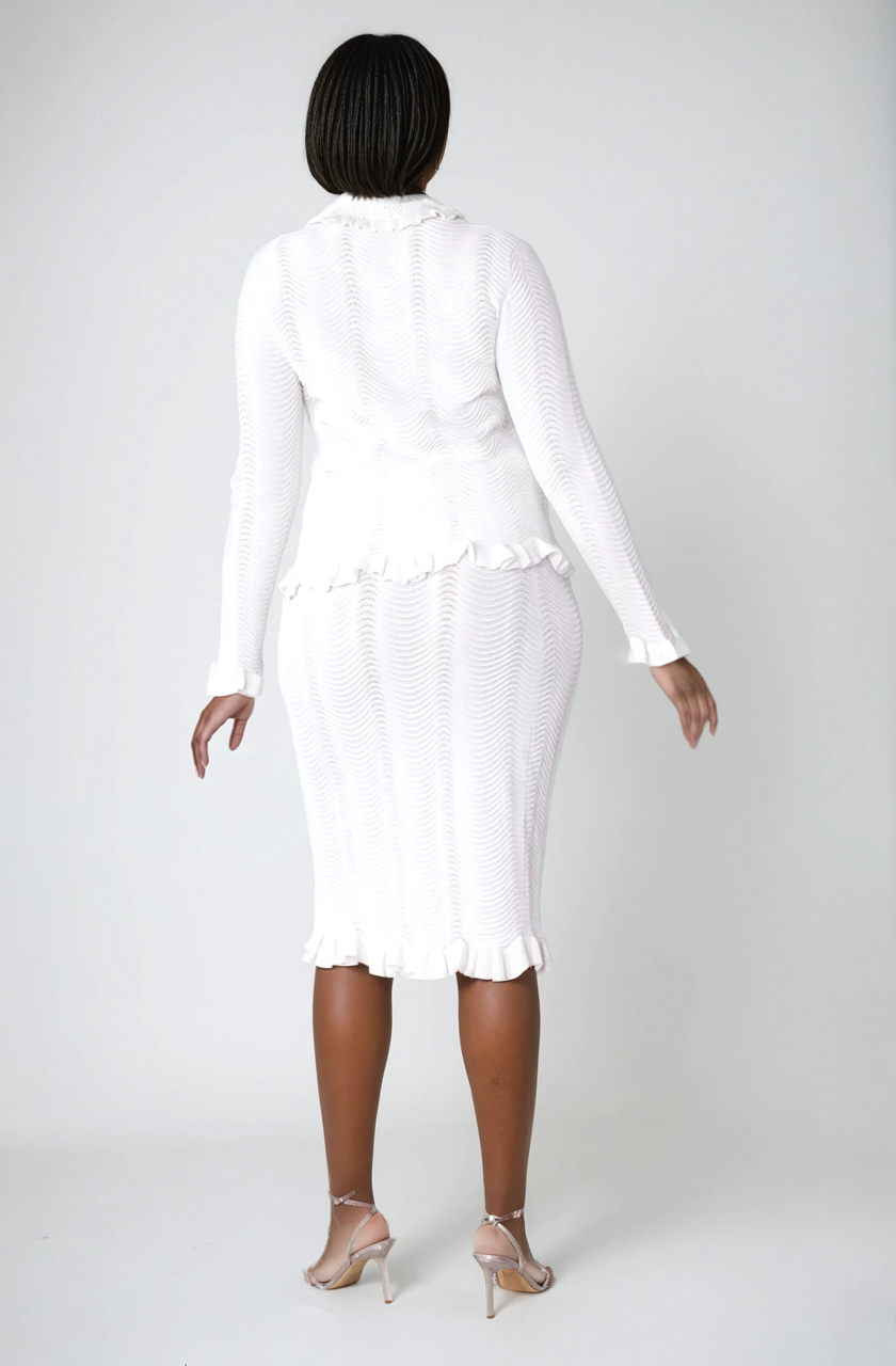 Kayla Knits Designer Church Suit 5359 Celery – Women's Special