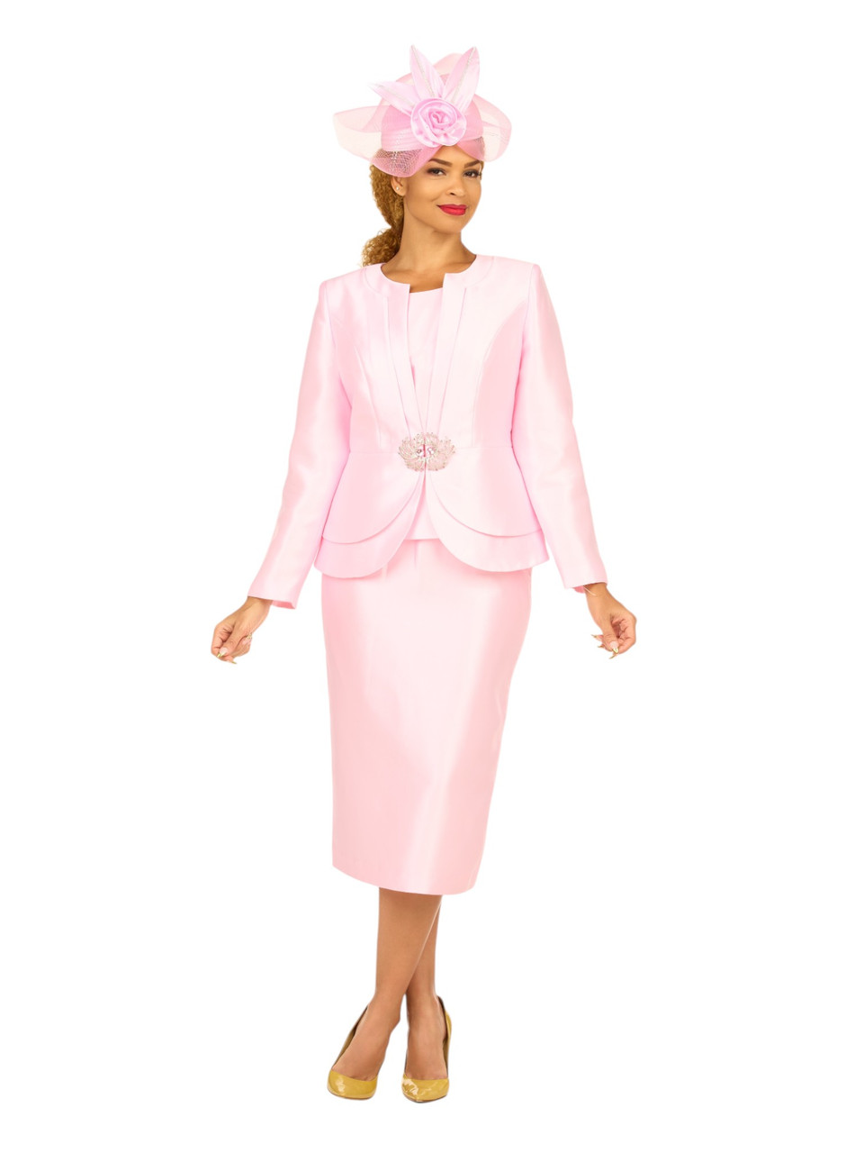 Giovanna 0980 Soft Pink 3Pc Skirt Suit Giovanna 0980 Soft Pink 3Pc Skirt Suit