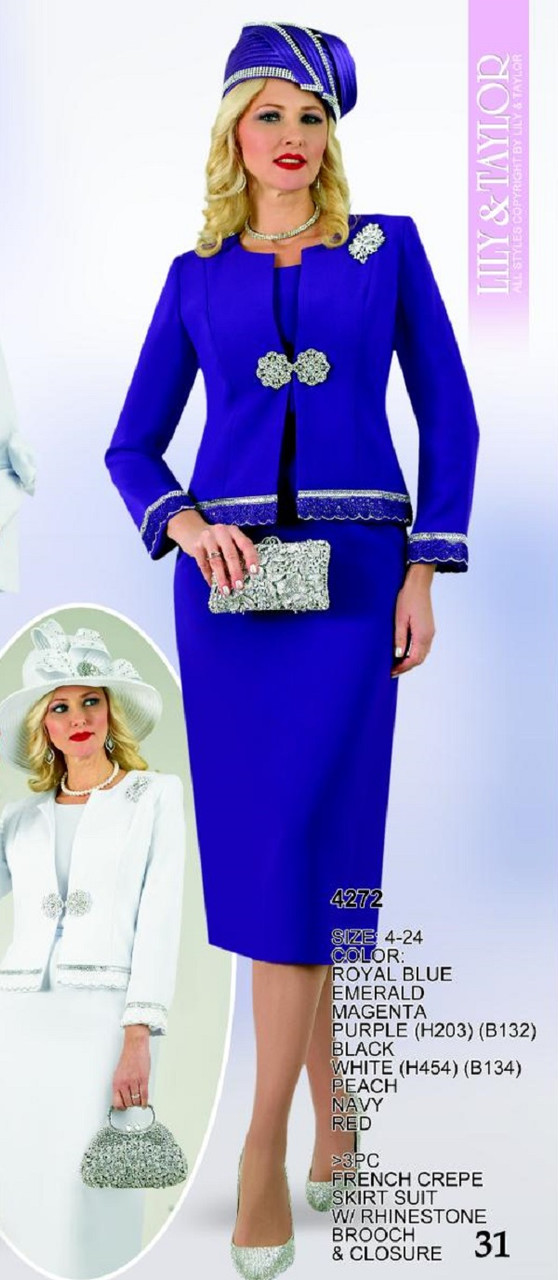 Lily and Taylor 4272 3Pc Women Church Suit