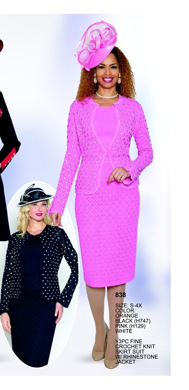 Lily and Taylor Knit Designer Church Suit 838 – Women's Special