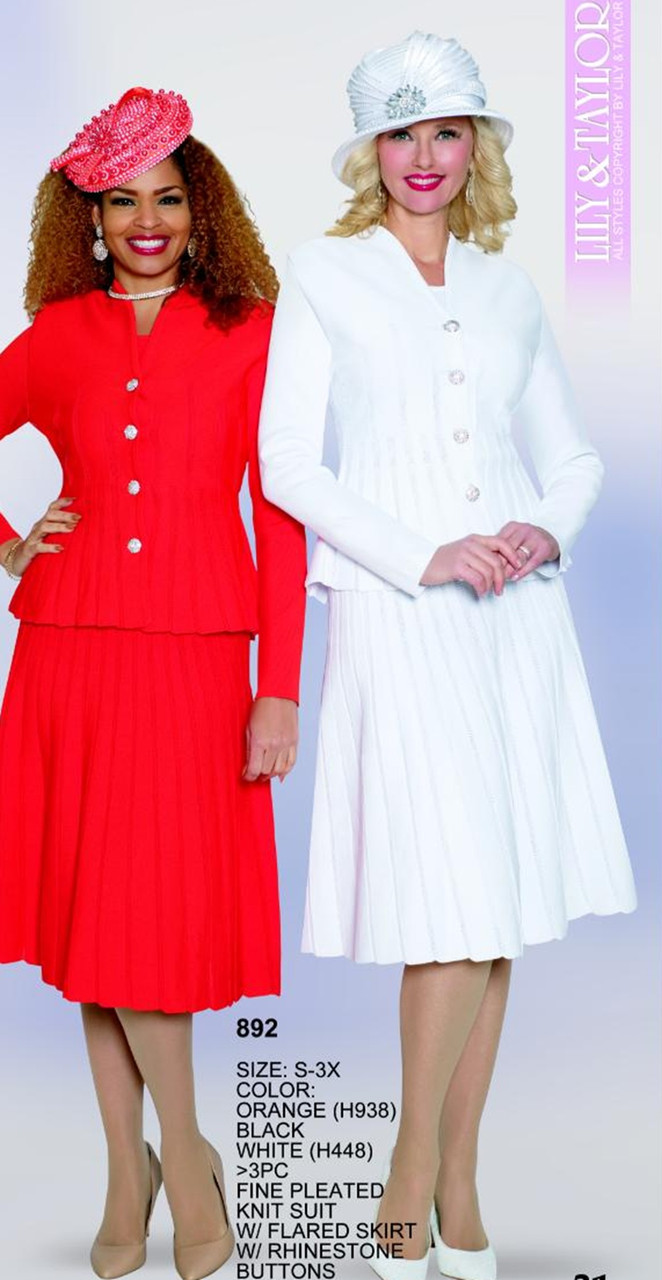 Lily and Taylor Knit Designer Church Suit 892 – Women's Special