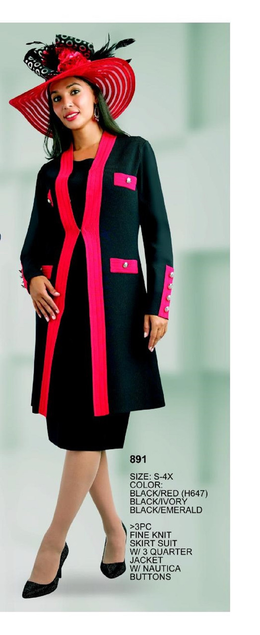 Lily Taylor Knit Designer Church Suit 891 – Women's Special