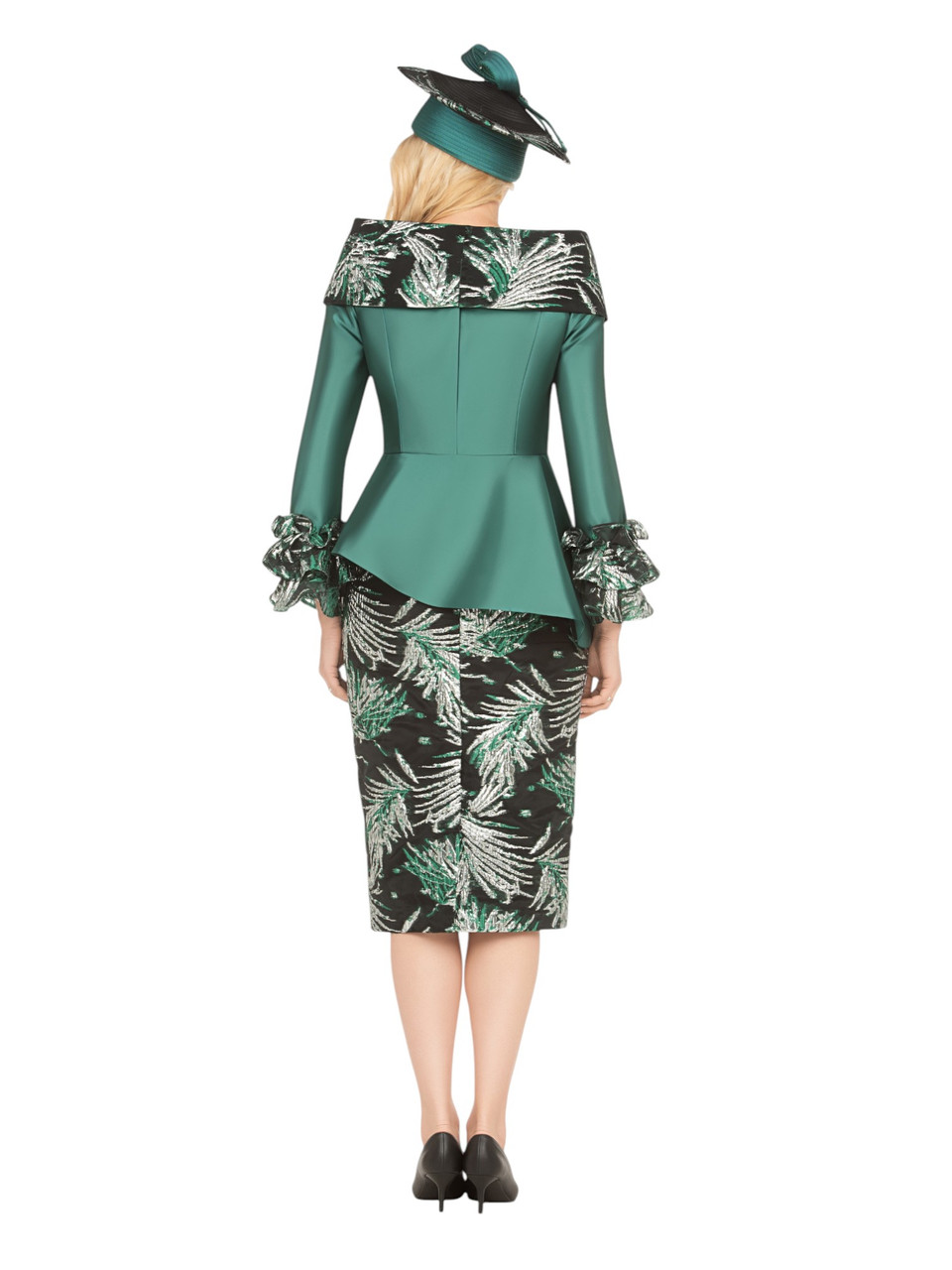 green emerald velvet dress Take Me to Church Tiered Maxi Dress // Green Floral XL 12-16 main image 1