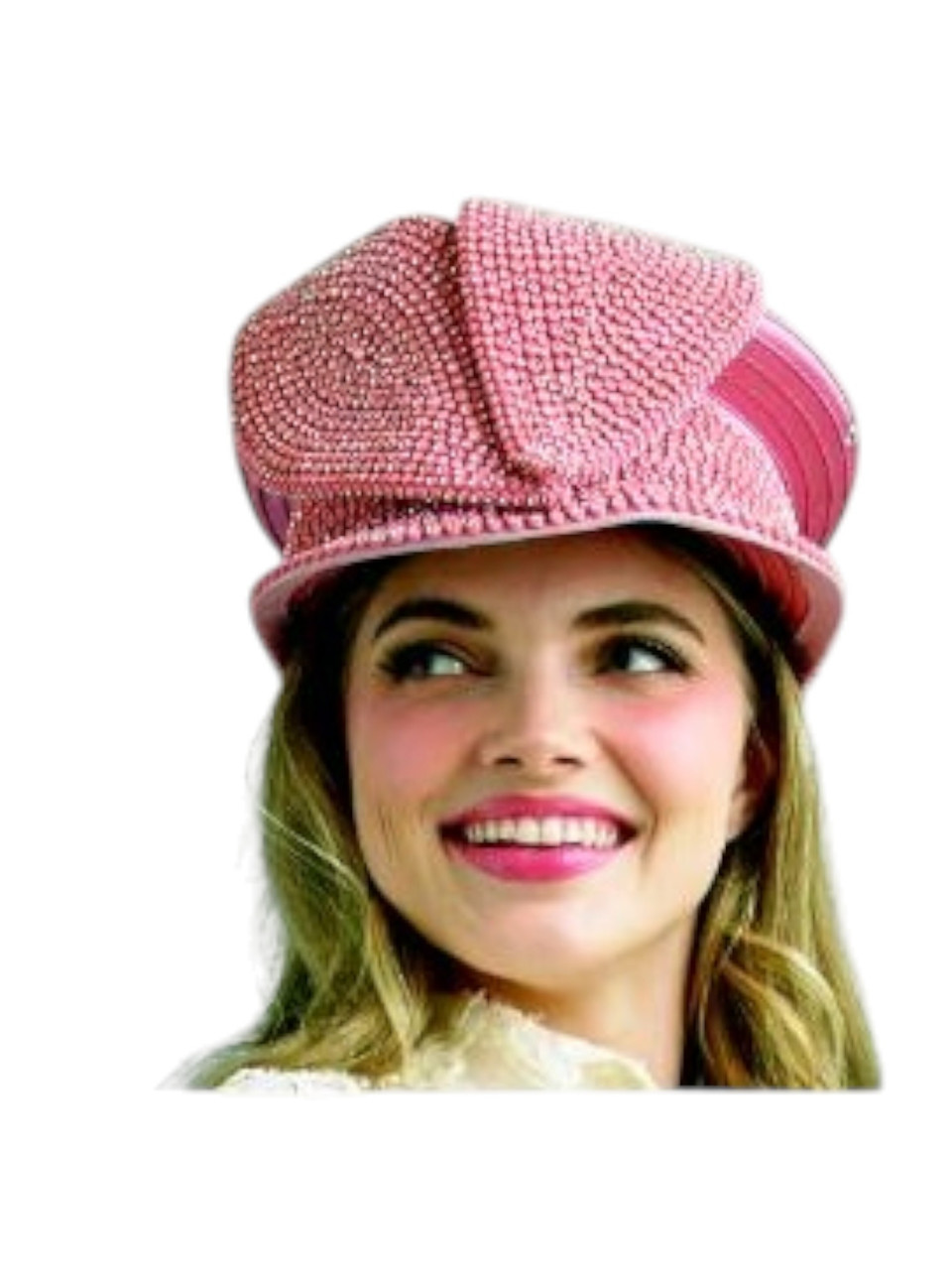 Lily and Taylor H418 Women Small Brim Church Hat with Rhinestones