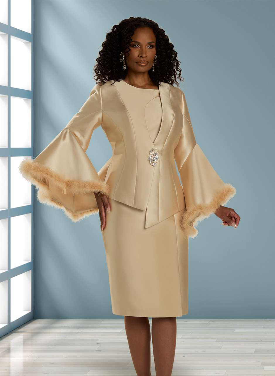 green emerald velvet dress Dorinda Clark Cole Church Dress 5192C-Gold main image 1