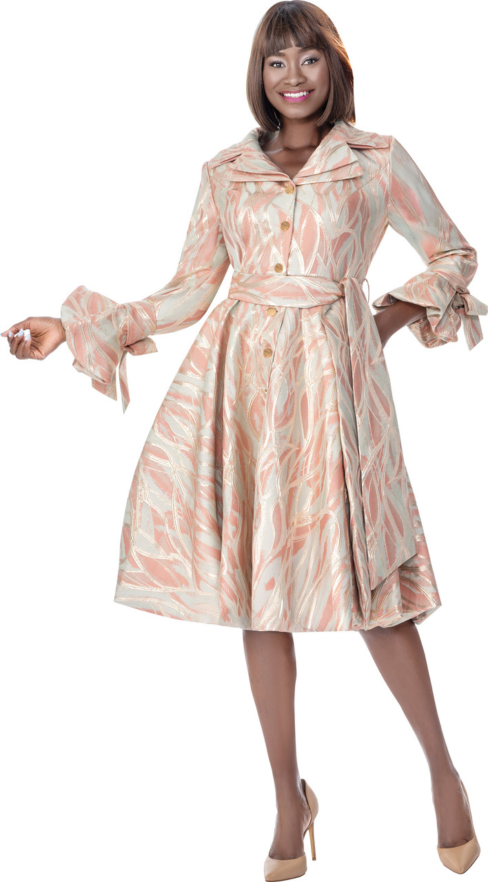 スーツ・フォーマル・ドレス UNDRESSED GEOMETRIC LAYERED KNIT DRESS Terramina Designer Church Dress 7030 – Elegant Women's Dress