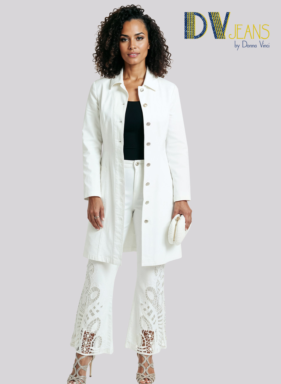 Donna Vinci DV Jeans Church Suit 8516 White – Designer Women's
