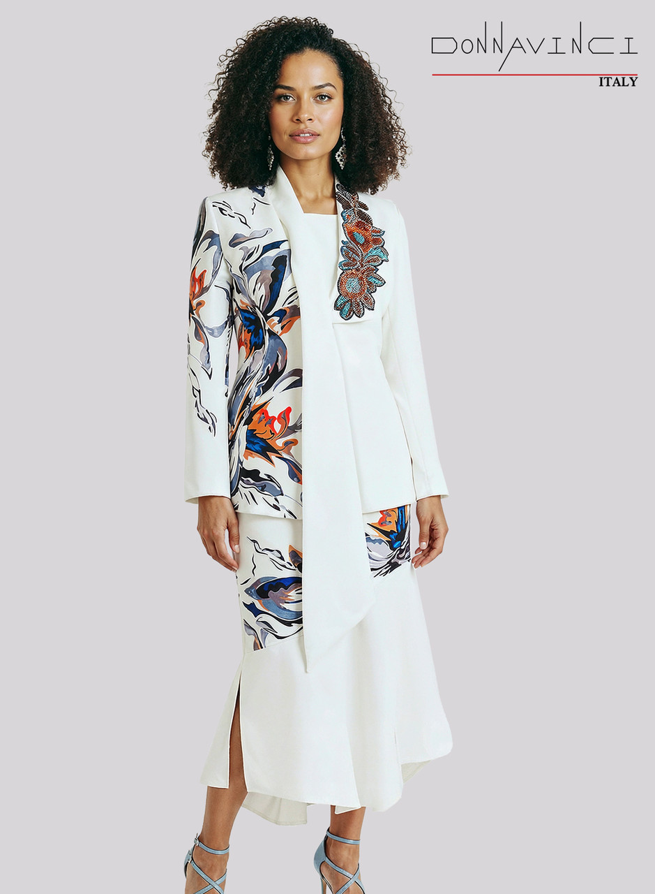RRL 23SS Canvas Work Suit 【Set Up】 Donna Vinci Designer Church Suit 12254 – Elegant Women's Suit for