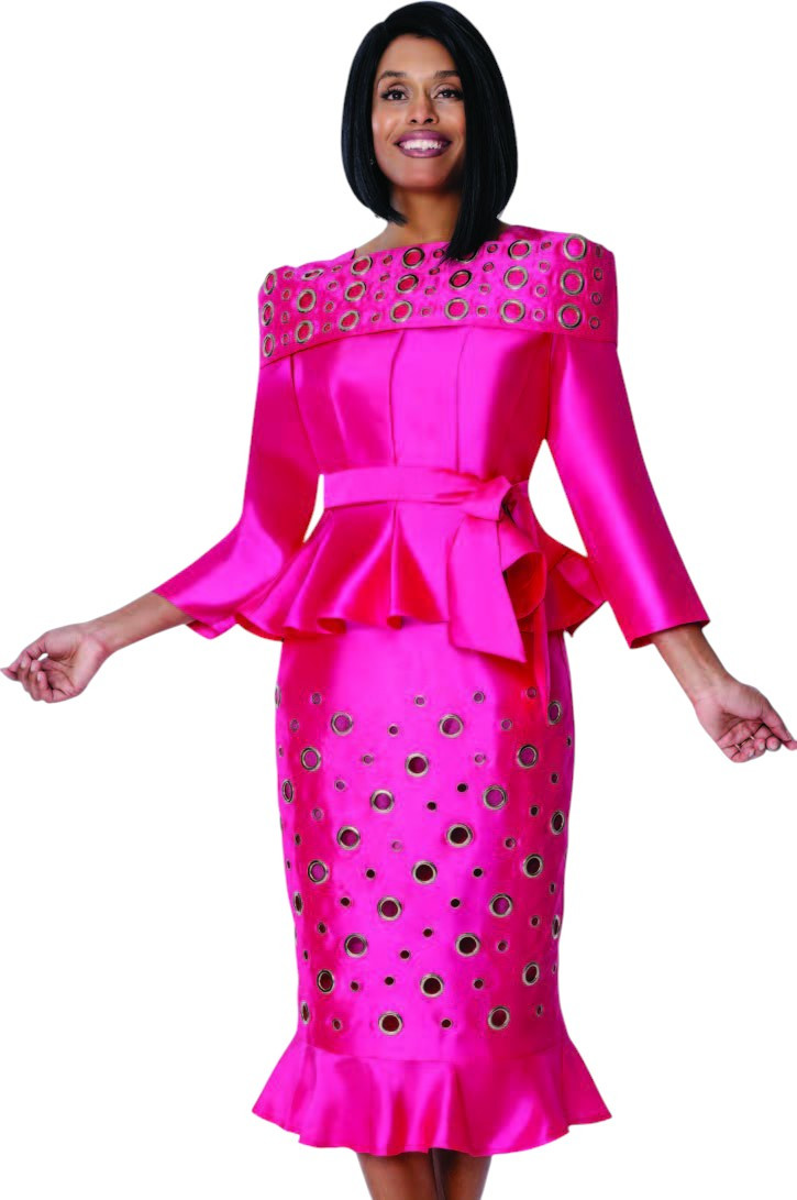 Stellar Looks Church Suits & Dresses 600932 Hot Pink  Elegant Women's  Outfit