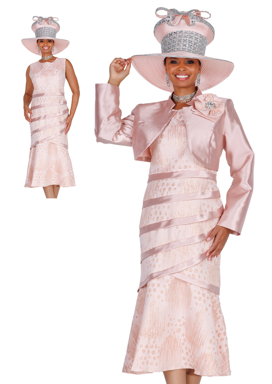 champagne jacket dress Donna Vinci 12162-CP Dress & Jacket Set