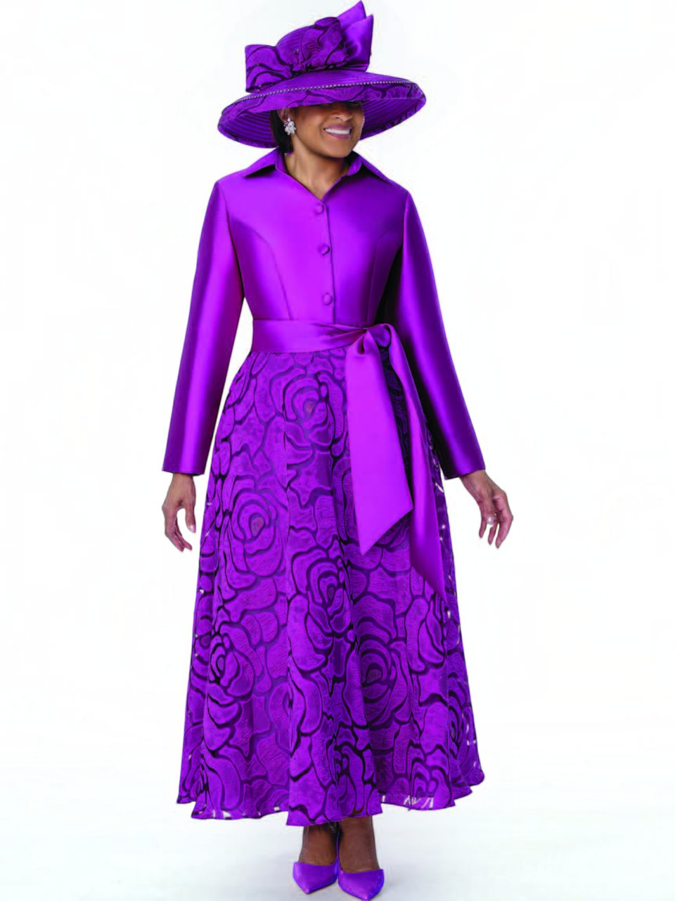 Dorinda Clark Cole 310491 Magenta Designer Dress – Elegant Women's