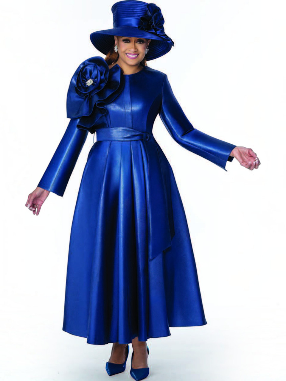 Dorinda Clark Cole 310331 Navy Designer Dress – Elegant Women's Outfit