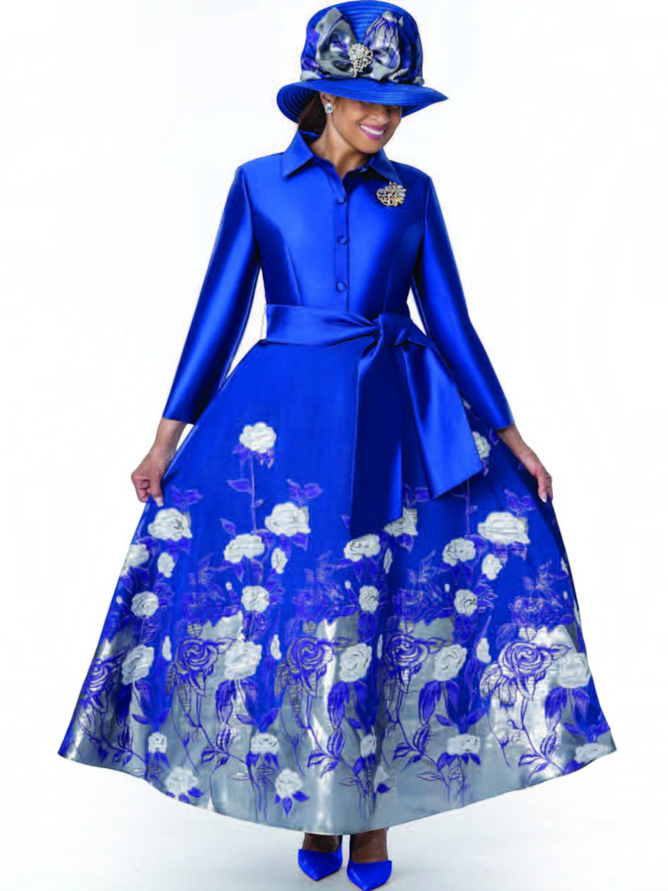 Dorinda Clark Cole 310241 Royal Silver Designer Dress – Elegant