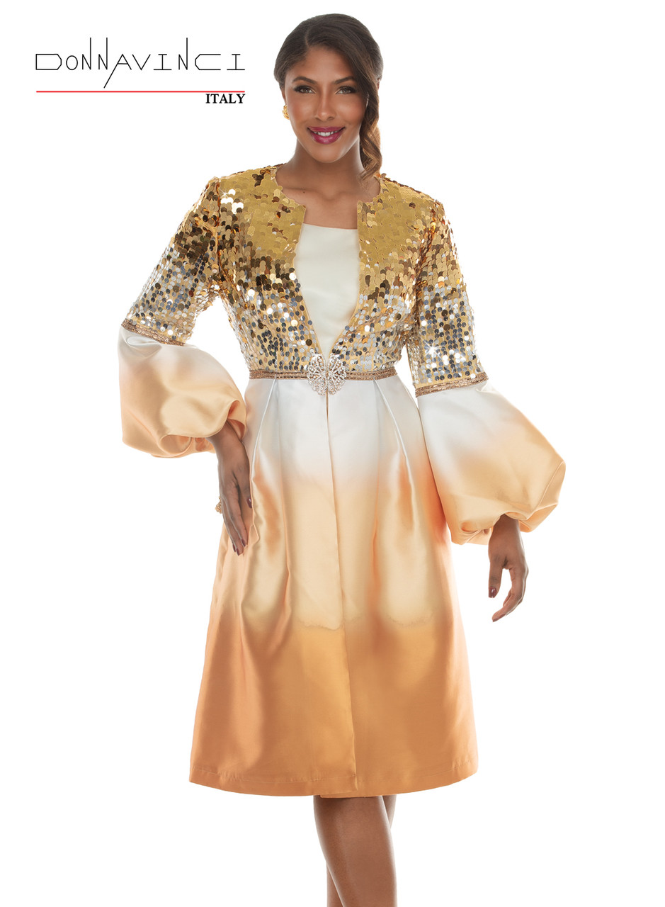 gold two piece dress Prom V-neck Satin Beading Evening Dress PSK158 US6 / Gold Shine bright in this two White and Gold Two Piece