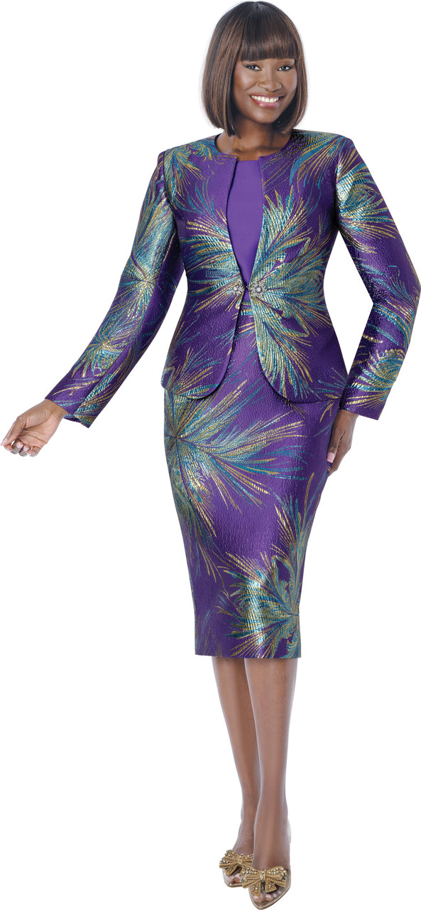Terramina Designer Church Suit 7384 Dress & Jacket Set – Elegant