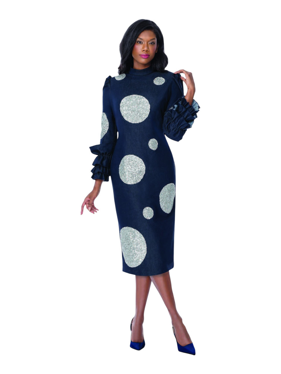 Devine Sport DS800421 Elegant Designer Denim Dress - Women's