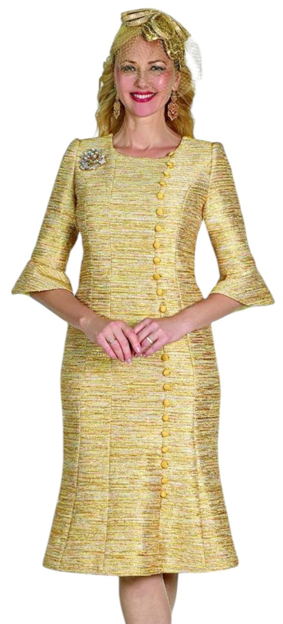 ladies church dress Lily and Taylor 5188 Women's Designer Clothing Style_ruched