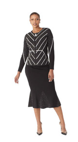Kayla Knit 5321 2Pc Knit Skirt Suit
