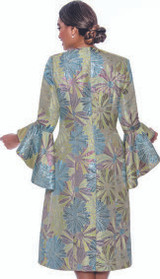 DQ2342 2Pc Jacket and Dress Suit -2