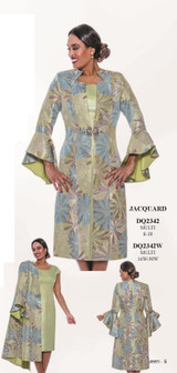 DQ2342 2Pc Jacket and Dress Suit -3