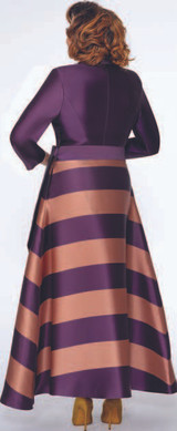 Dorinda Clark Cole 309971 Purple & Champagne Dress-Back 