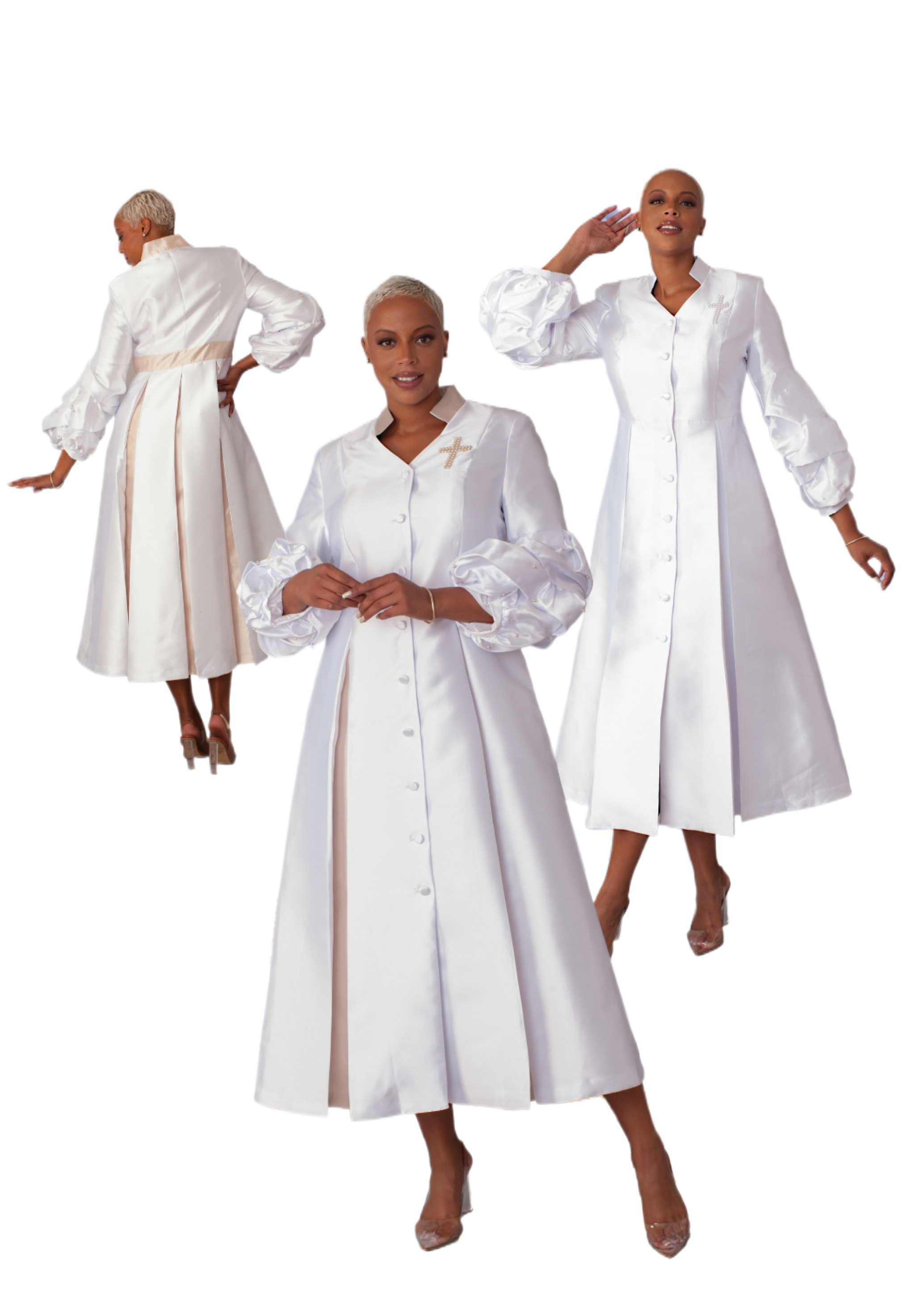 Plus Size Elegant Women's Minister Robe- 4544W main image 0