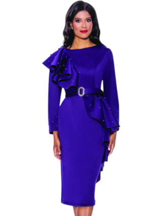 long halter dress formal Long Halter Sequin Formal Gown in Royal Blue