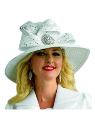 Lily and Taylor H454 Wide Brim Women Church Hat