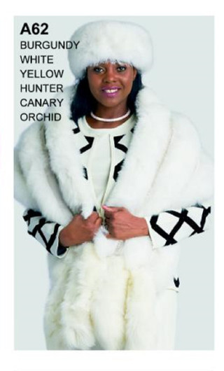 Lily and Taylor A62 Genuine Fox Fur Shrug