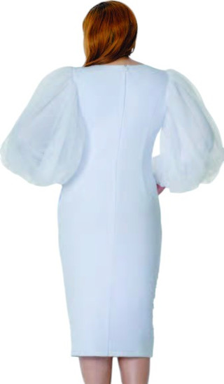 Dorinda Clark Cole 310091 White Designer Church Dresses Elegant Women's Outfit Dorinda Clark Cole 310091 White Designer Church Dresses Elegant Women's Outfit