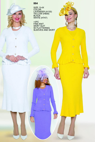 Lily Taylor Knit Designer Church Suit 864 – Women's Special