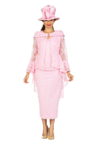 Giovanna D1627 3Pc Skirt Suit - Pink